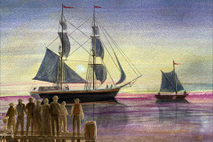 On Traveller, Paul Cuffe sailed from Westport again in 1815 to Sierra Leone carrying 38 free black people who volunteered to go to Africa to help the people of Africa become more productive.