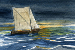 After Paul was released from prison, he used a shallop to secretly deliver supplies to Nantucket which was being blockaded throughout the War by the British Navy.  Pirates stopped him twice and stole his cargo and even his boat one time