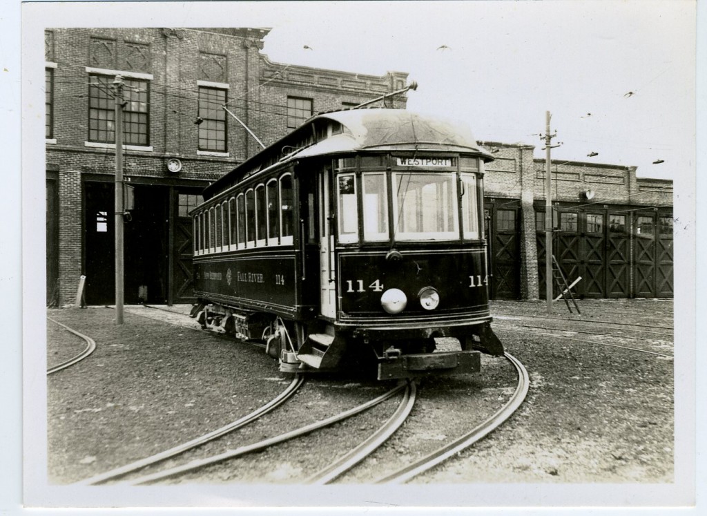 New Bedford - Fall River trolley, heading for Westport. c. 1905