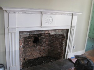 opening in fireplace