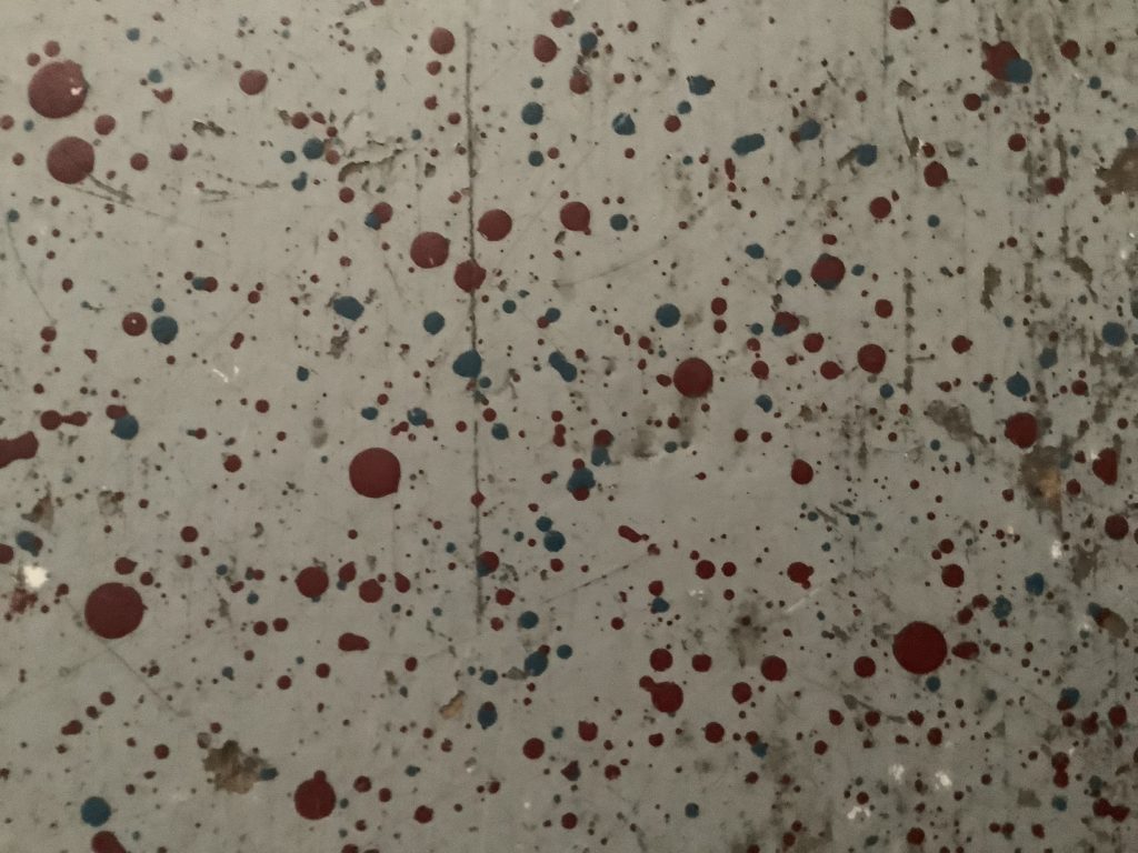Spatter painted floor