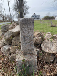 Stone marker located at Horseneck Road and Division Road 2022