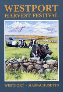 Cows Sitting the Field Harvest Festival Poster