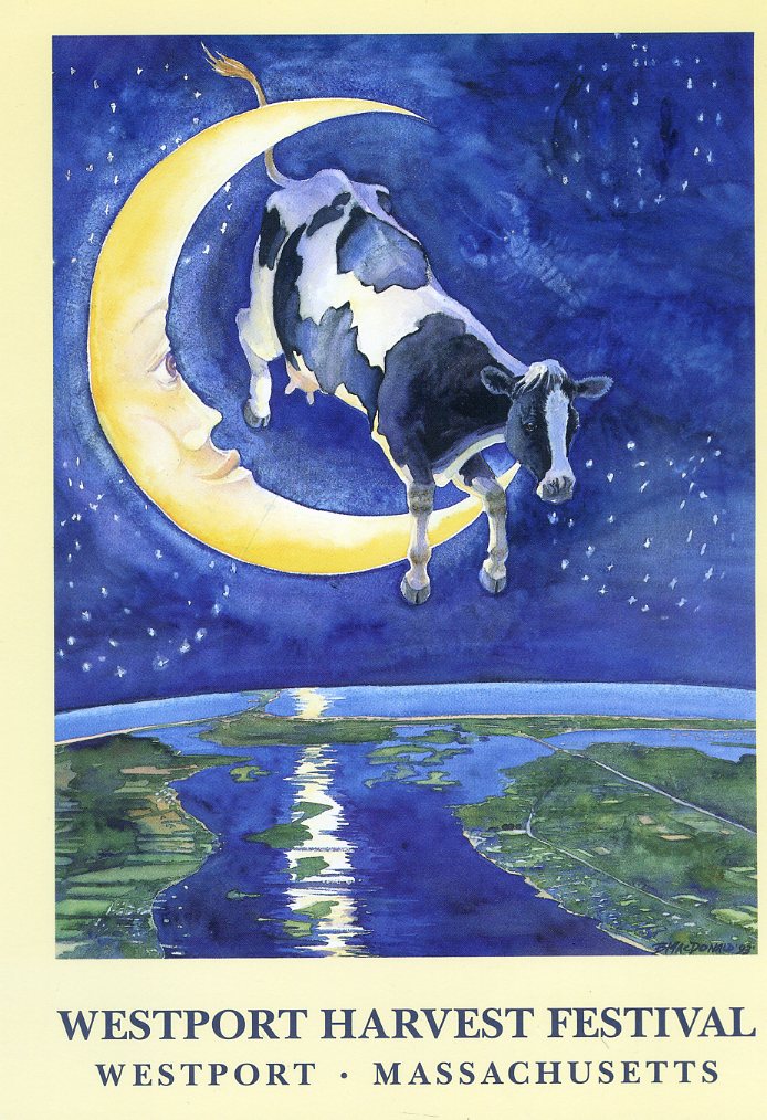 Cow Over the Moon Harvest Festival Poster